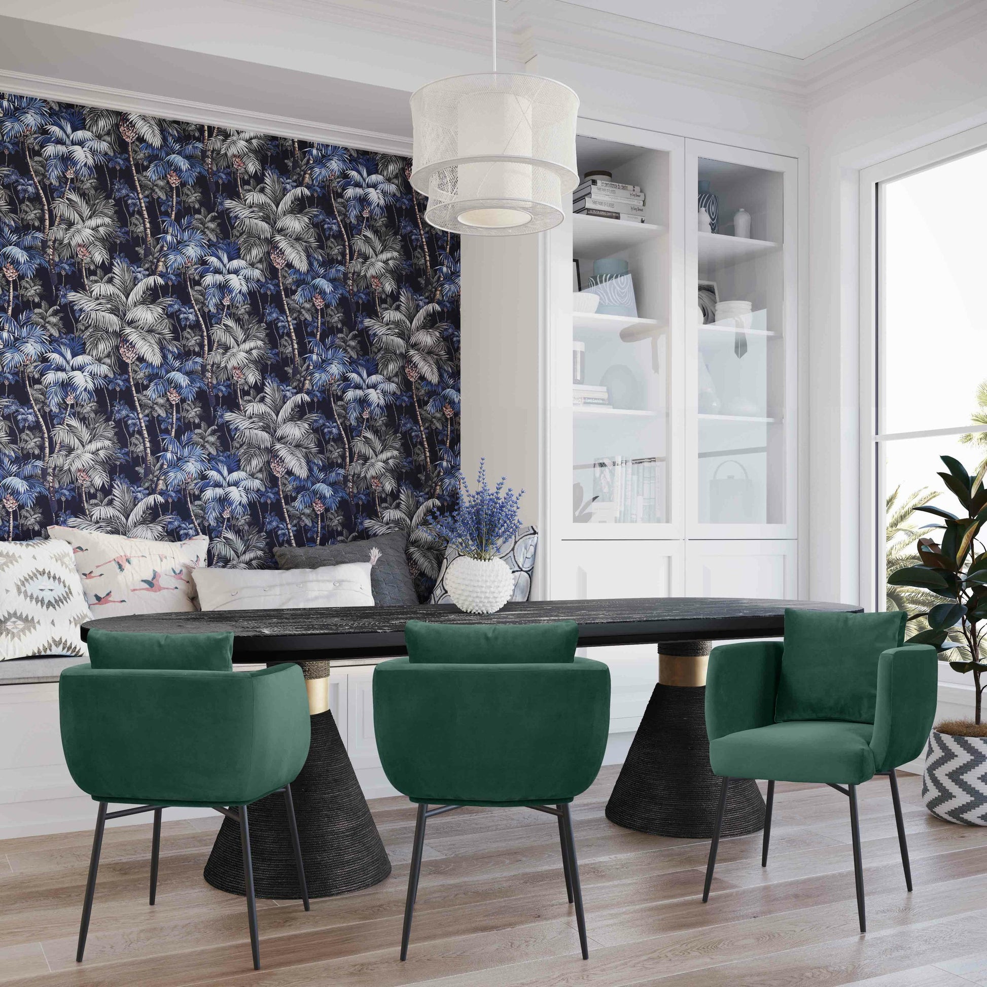 Rishi Table by TOV Furniture. Made from acacia in a modern style.