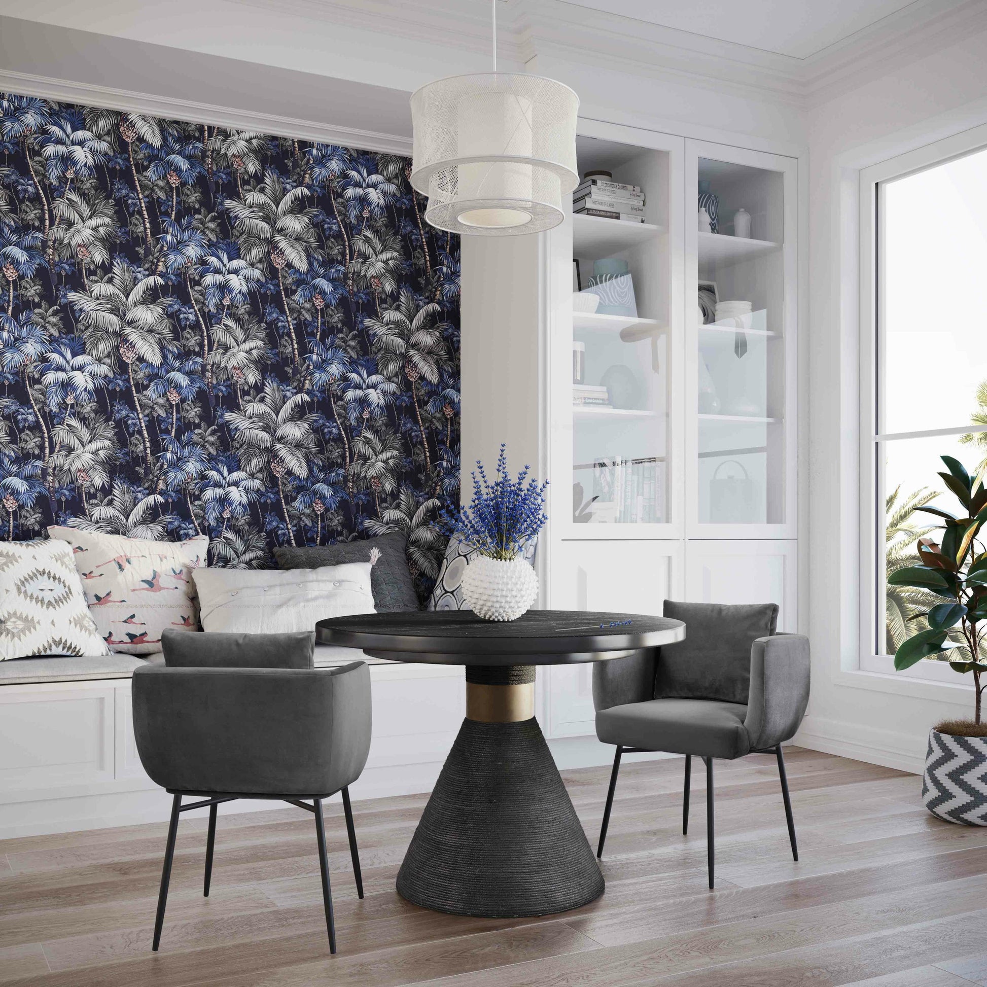 Rishi Round Table by TOV Furniture. Made from acacia in a modern style.