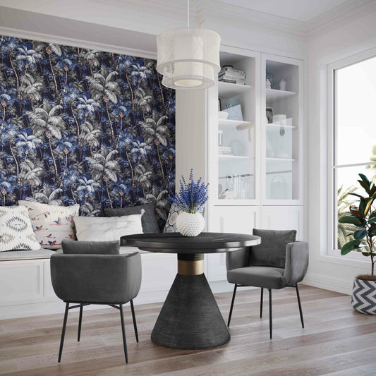 Rishi Round Table by TOV Furniture. Made from acacia in a modern style.