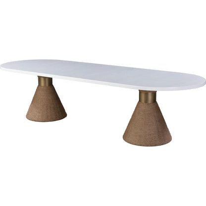 Rishi Table by TOV Furniture. Made from acacia in a modern style.