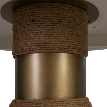 Rishi Round Table by TOV Furniture. Made from acacia in a modern style.