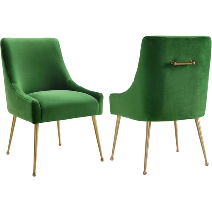 Beatrix Side Chair by TOV Furniture. Made from velvet in a modern style.