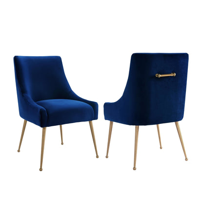 Beatrix Side Chair by TOV Furniture. Made from velvet in a modern style.