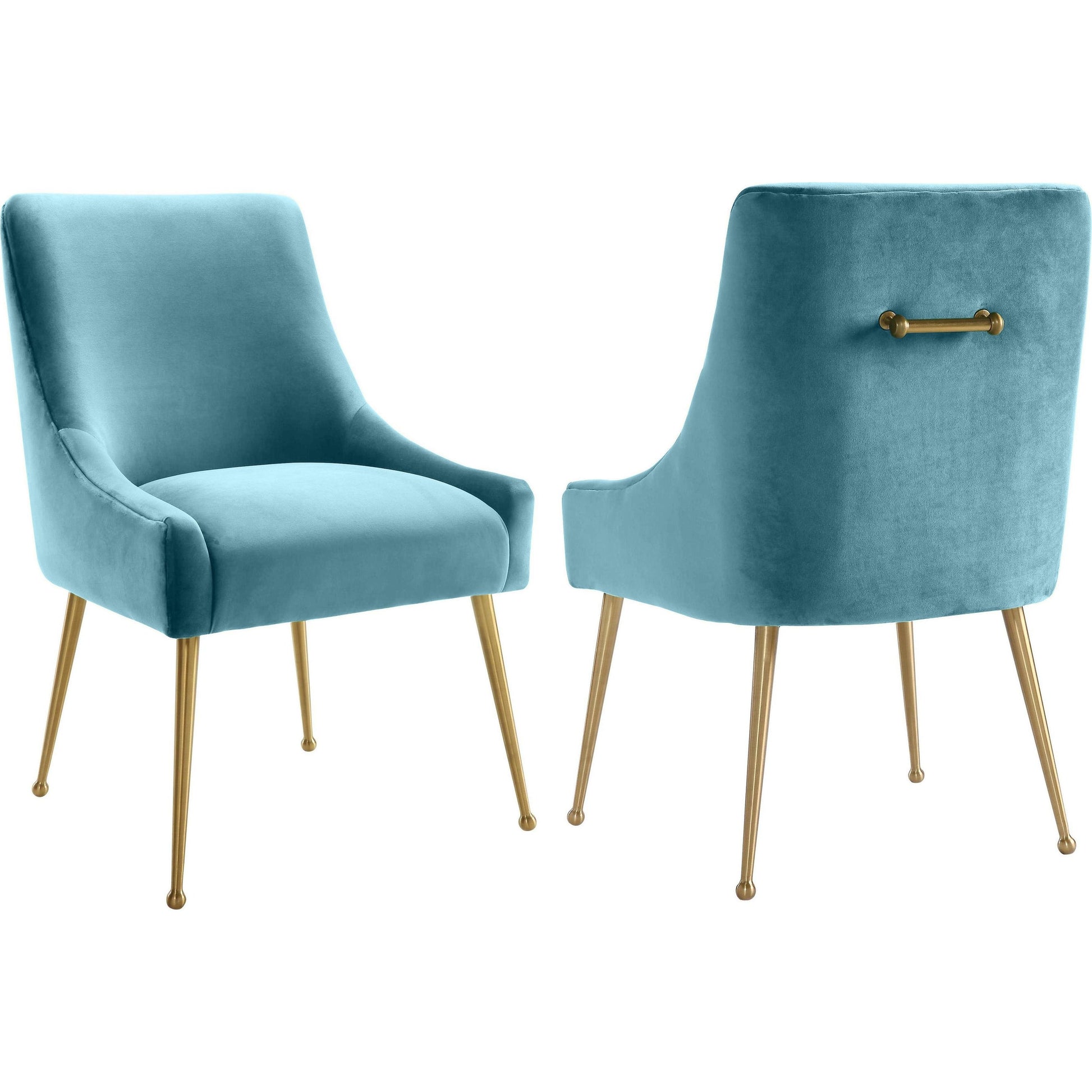 Beatrix Side Chair by TOV Furniture. Made from velvet in a modern style.