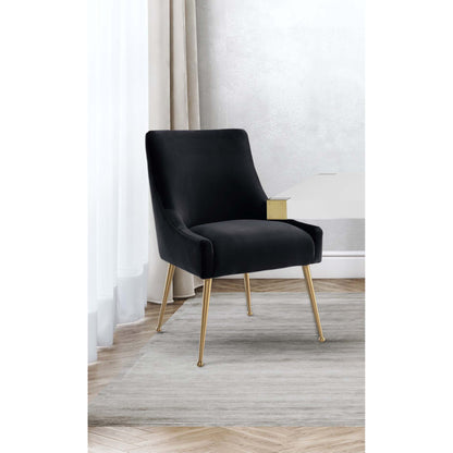 Beatrix Side Chair by TOV Furniture. Made from velvet in a modern style.