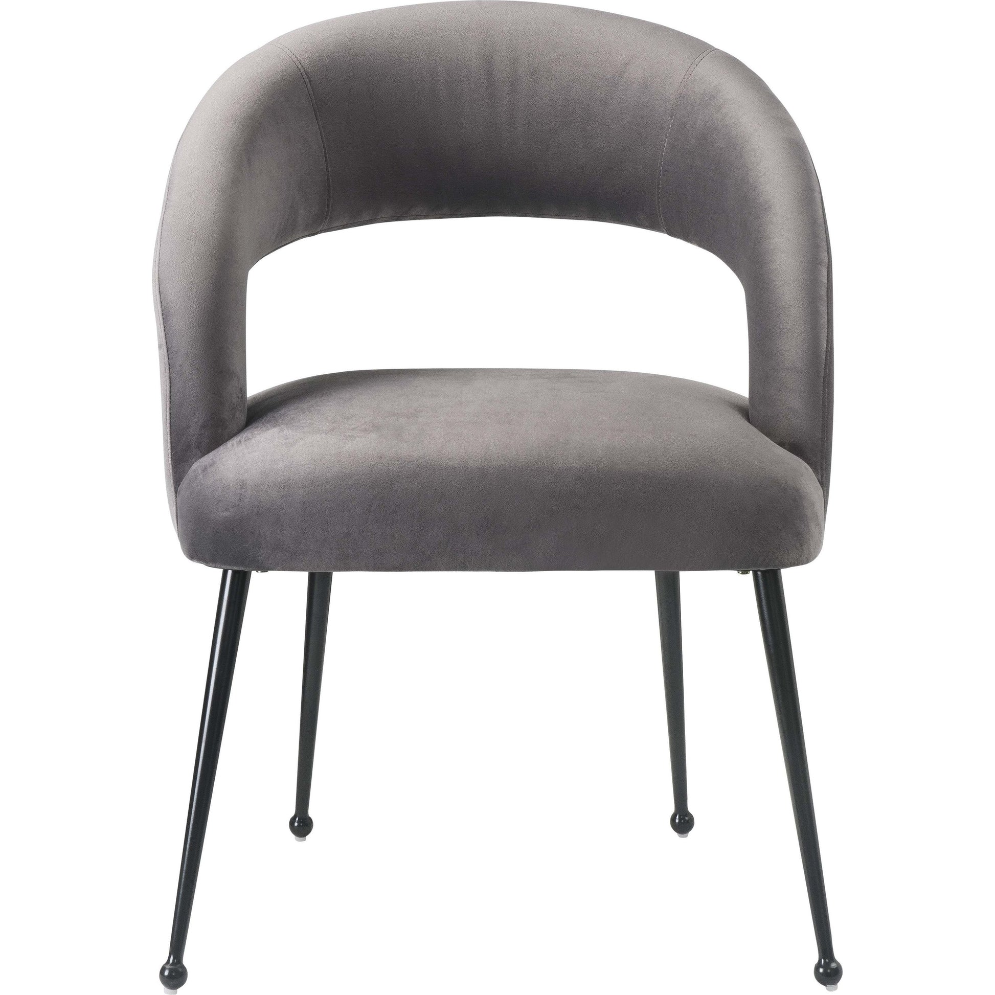 Rocco Dining Chair by TOV Furniture. Made from velvet, pine, stainless steel in a modern style.