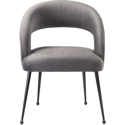 Rocco Dining Chair by TOV Furniture. Made from velvet, pine, stainless steel in a modern style.