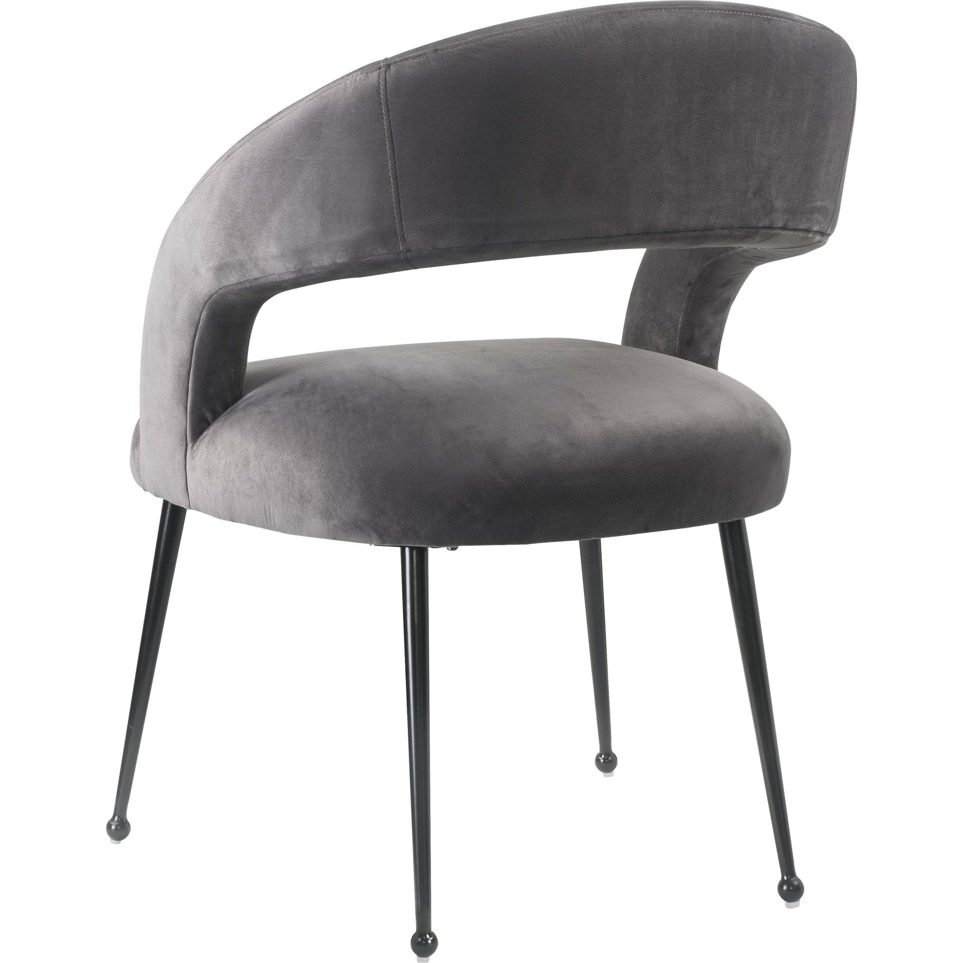 Rocco Dining Chair by TOV Furniture. Made from velvet, pine, stainless steel in a modern style.