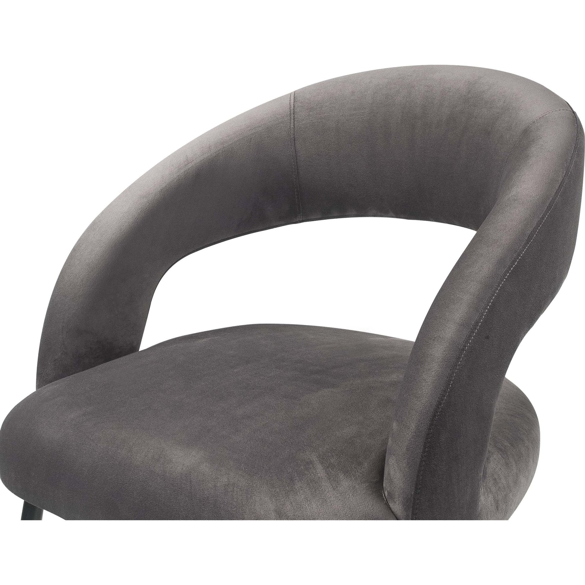 Rocco Dining Chair by TOV Furniture. Made from velvet, pine, stainless steel in a modern style.