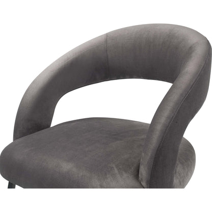 Rocco Dining Chair by TOV Furniture. Made from velvet, pine, stainless steel in a modern style.