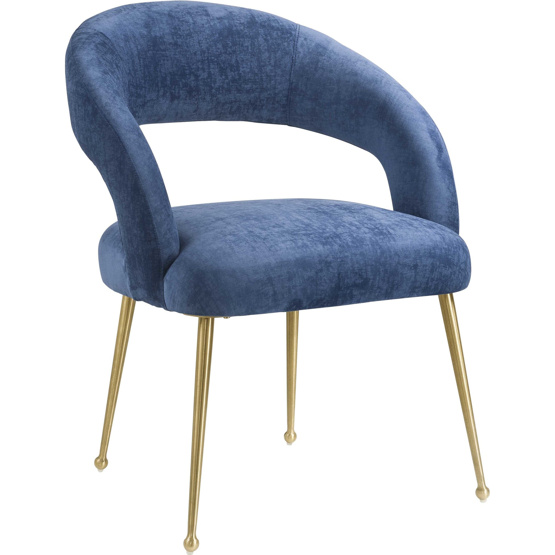 Rocco Dining Chair by TOV Furniture. Made from velvet, pine, stainless steel in a modern style.