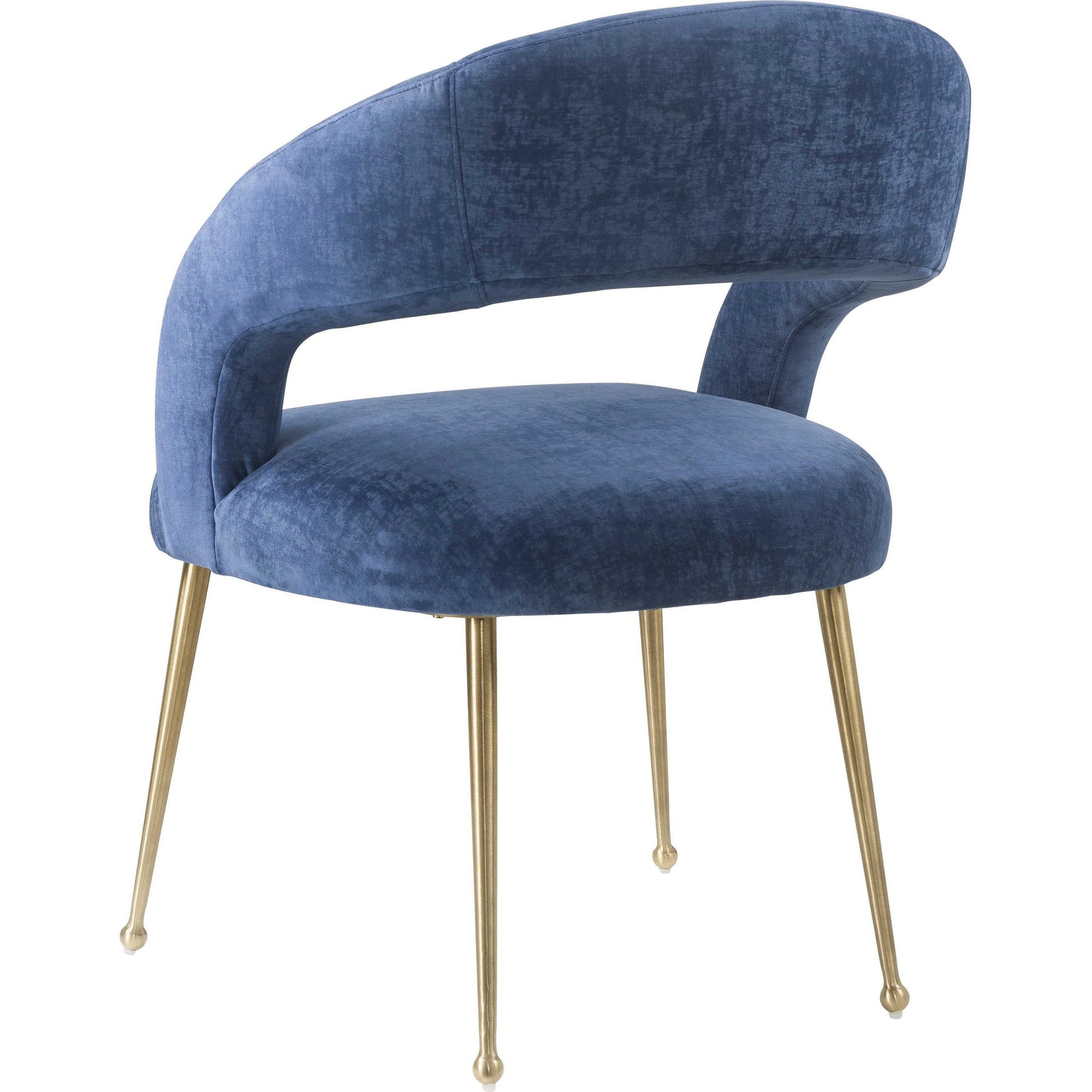 Rocco Dining Chair by TOV Furniture. Made from velvet, pine, stainless steel in a modern style.