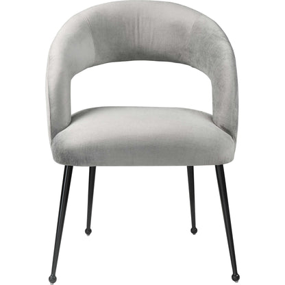 Rocco Dining Chair by TOV Furniture. Made from velvet, pine, stainless steel in a modern style.