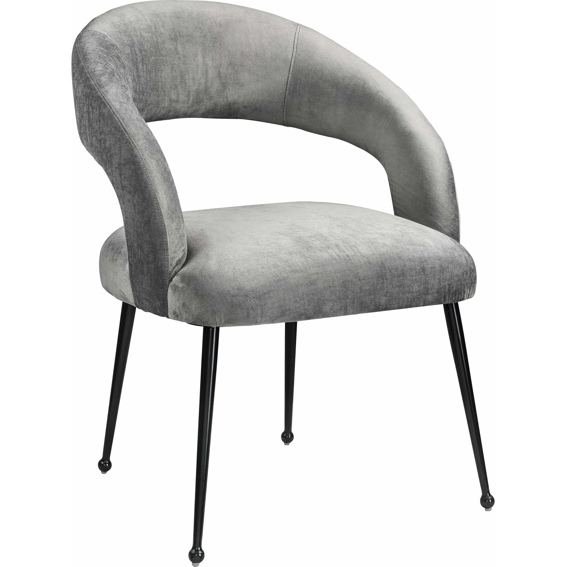 Rocco Dining Chair by TOV Furniture. Made from velvet, pine, stainless steel in a modern style.