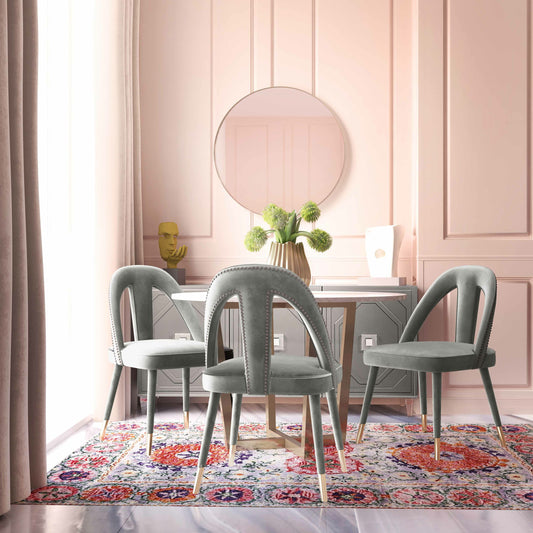 Petra Side Chair by TOV Furniture. Made from velvet in a modern style.