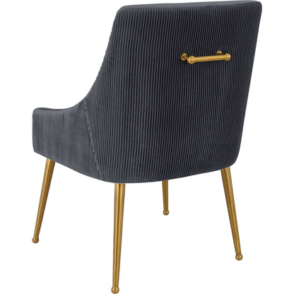 Beatrix Side Chair by TOV Furniture. Made from velvet in a modern style.