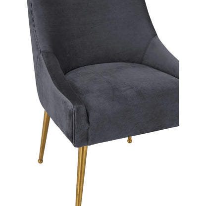 Beatrix Side Chair by TOV Furniture. Made from velvet in a modern style.