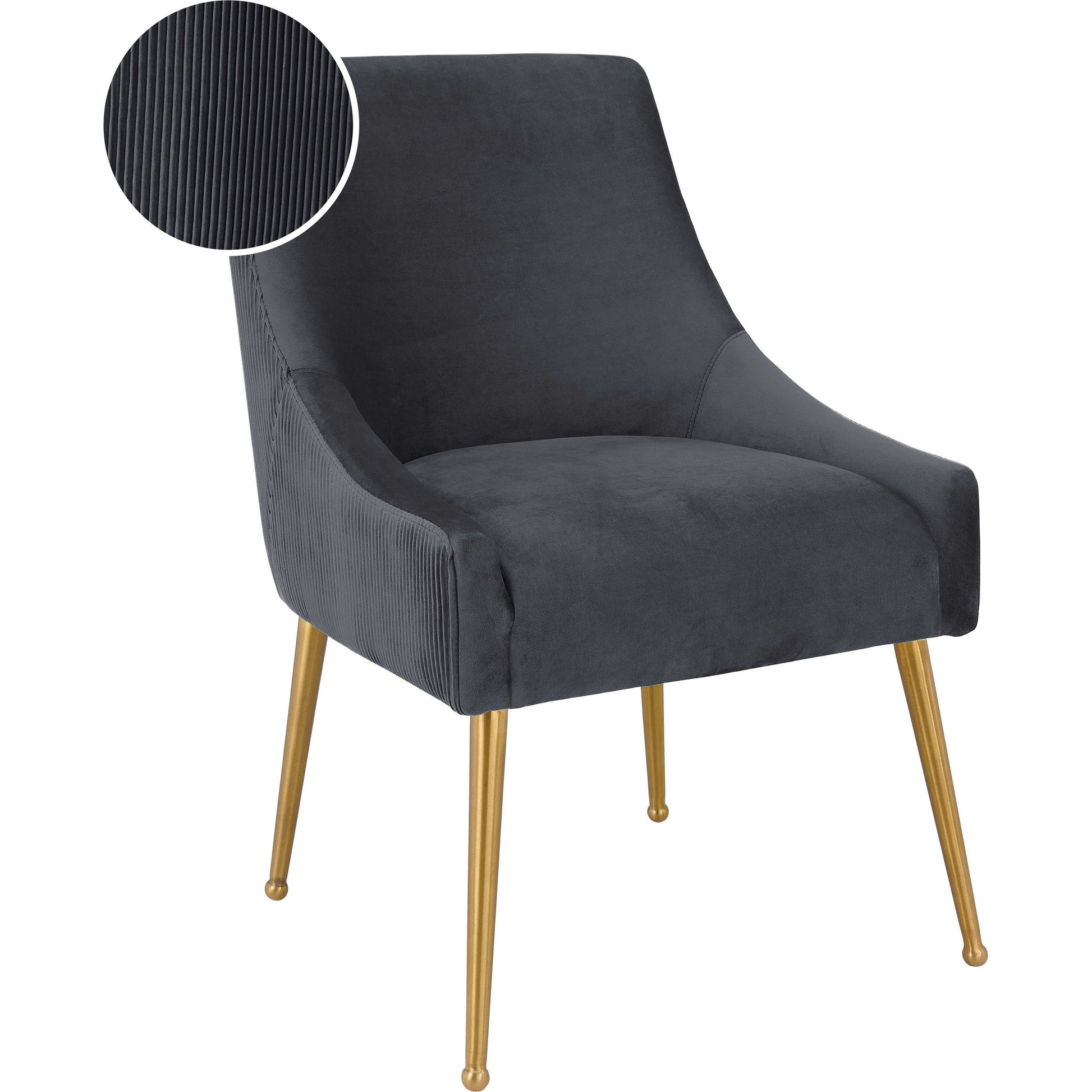 Beatrix Side Chair by TOV Furniture. Made from velvet in a modern style.