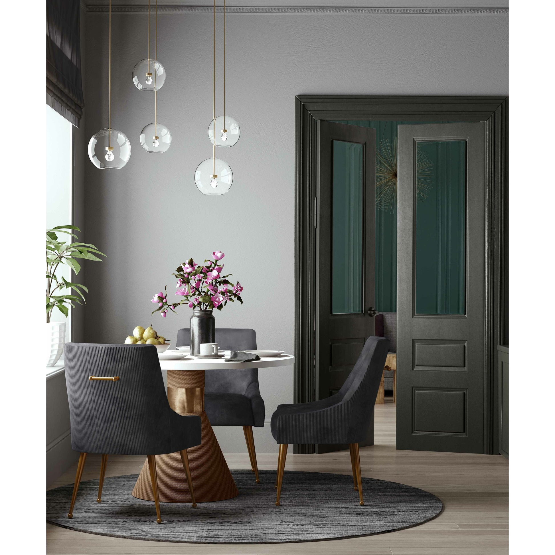 Rishi Round Table by TOV Furniture. Made from acacia in a modern style.