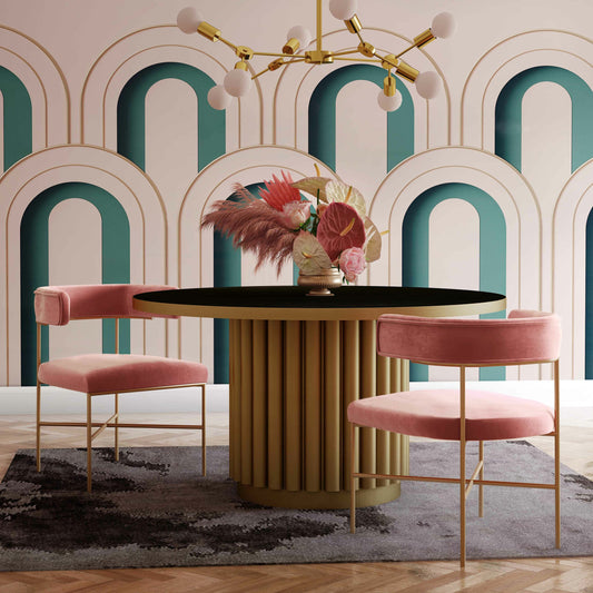 Kim Performance Velvet Chair by TOV Furniture. Made from velvet in a transitional style.