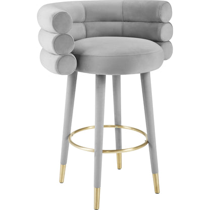 Betty Velvet Barstool by TOV Furniture. Made from unique in a modern style.