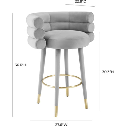 Betty Velvet Barstool by TOV Furniture. Made from unique in a modern style.