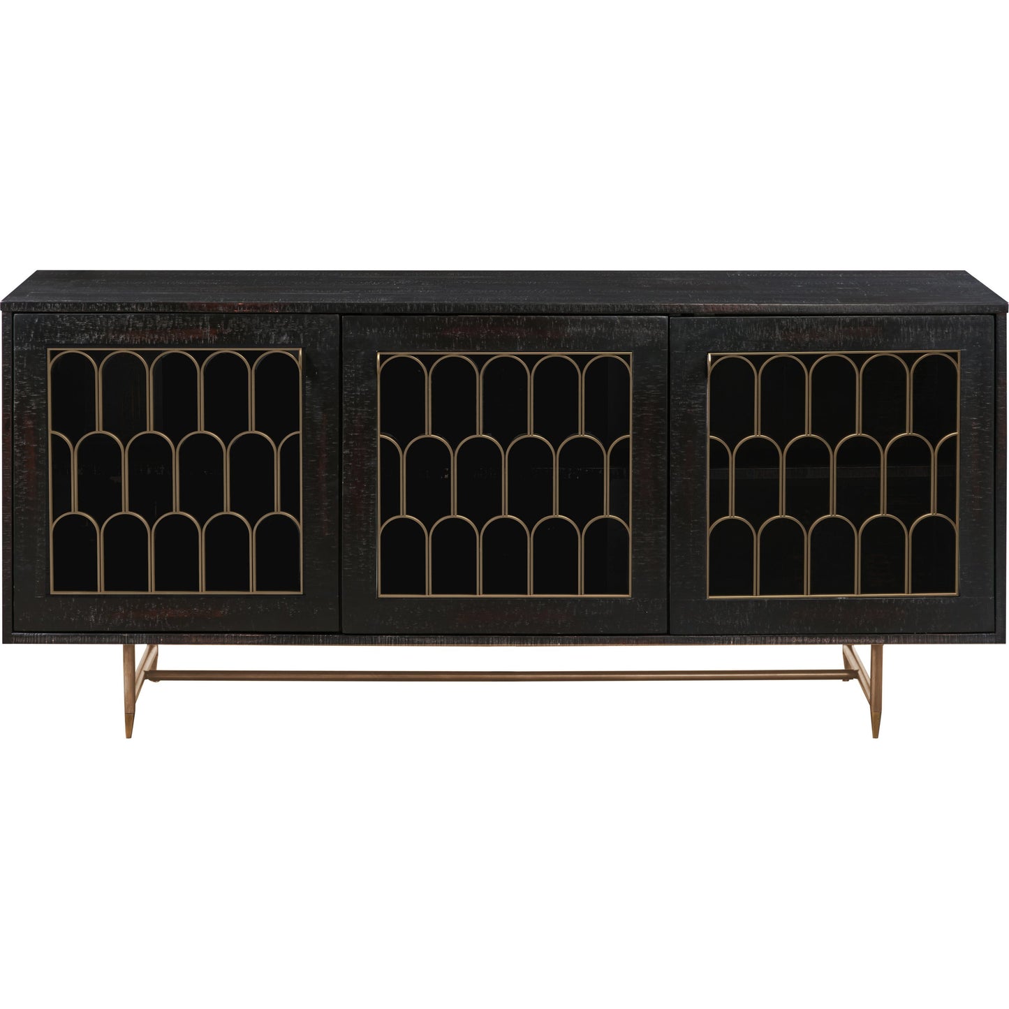 003 S-303061 | Additional Silo | Gatsby Wood Buffet by TOV Furniture in natural and black. Made from acacia, steel, tempered glass in a modern style.