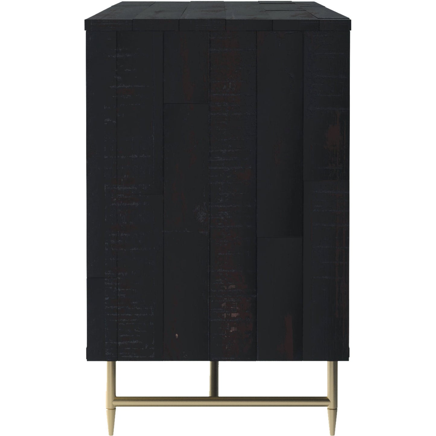 004 S-303061 | Additional Silo | Gatsby Wood Buffet by TOV Furniture in natural and black. Made from acacia, steel, tempered glass in a modern style.