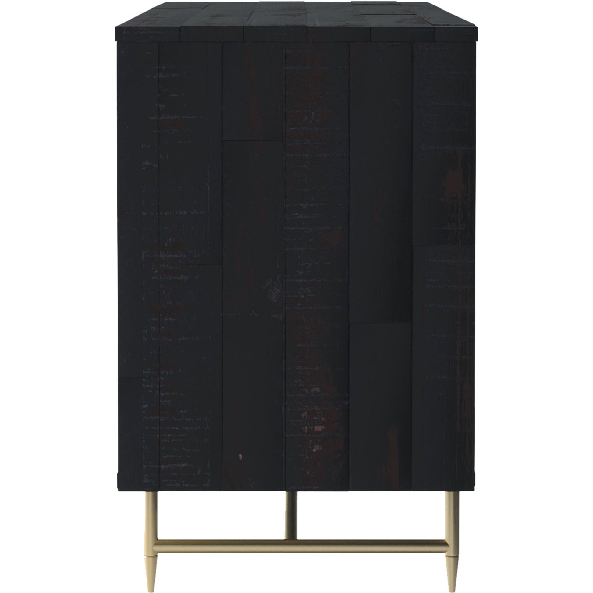 Gatsby Wood Buffet by TOV Furniture in natural and black. Made from acacia, steel, tempered glass in a modern style.
