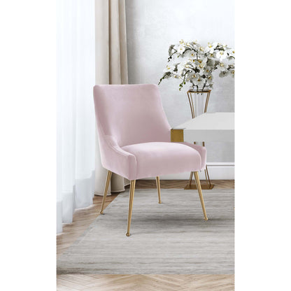 Beatrix Side Chair by TOV Furniture. Made from velvet in a modern style.