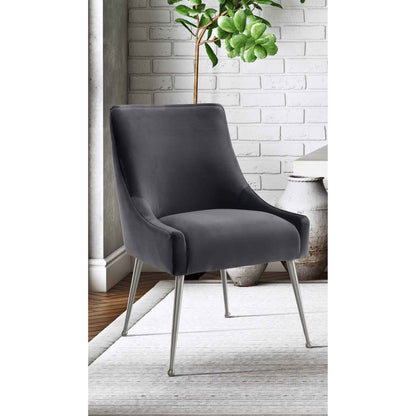 Beatrix Side Chair by TOV Furniture. Made from velvet in a modern style.