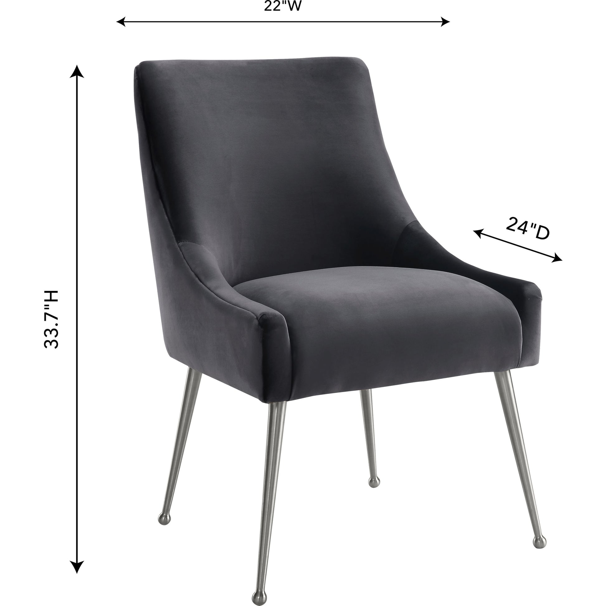 Beatrix Side Chair by TOV Furniture. Made from velvet in a modern style.