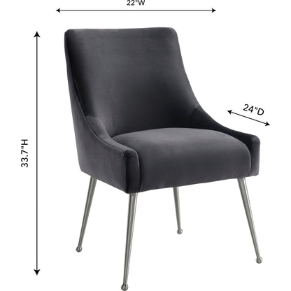 Beatrix Side Chair by TOV Furniture. Made from velvet in a modern style.