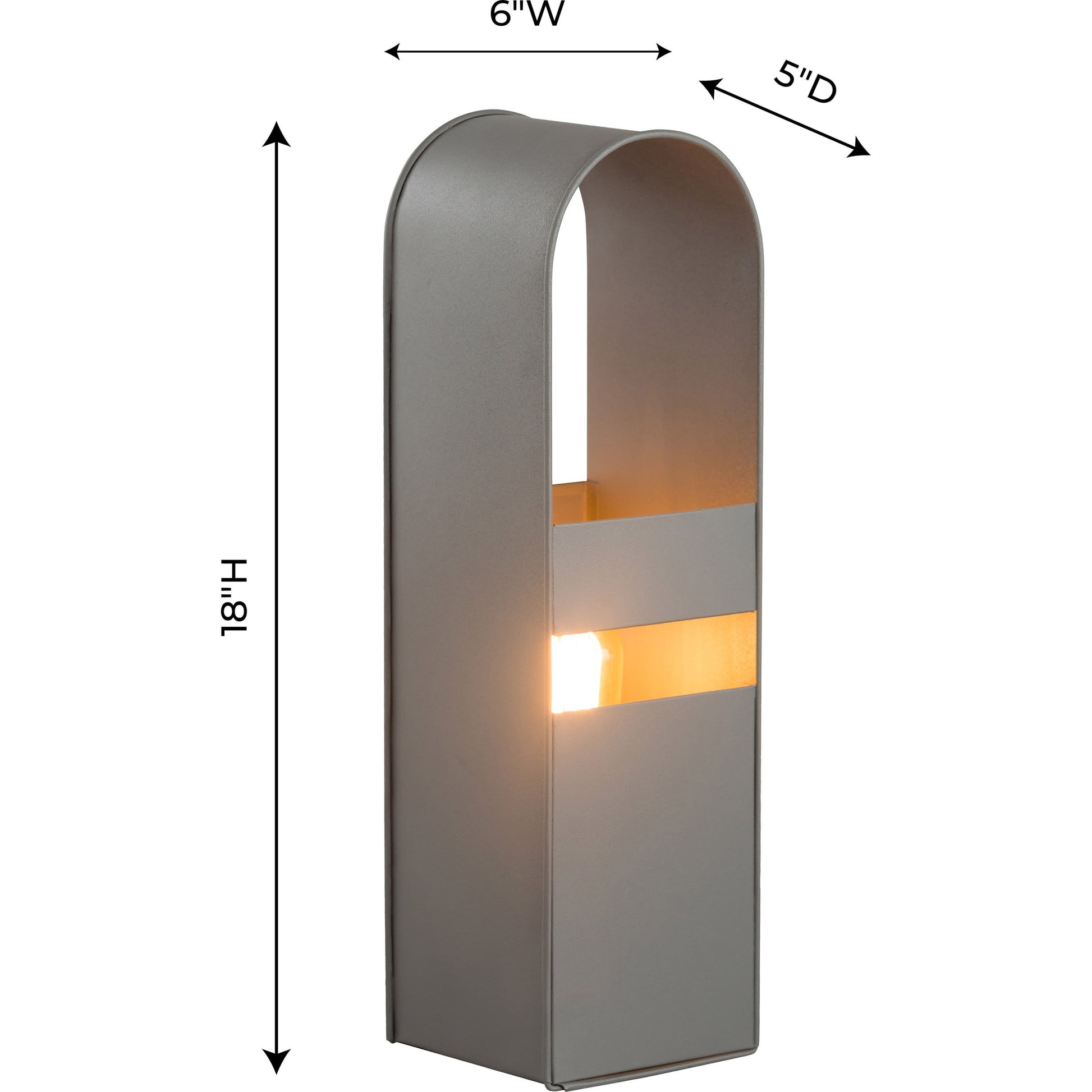 Arther Tall Table Lamp by TOV Furniture in gray. Made from iron in a modern style.