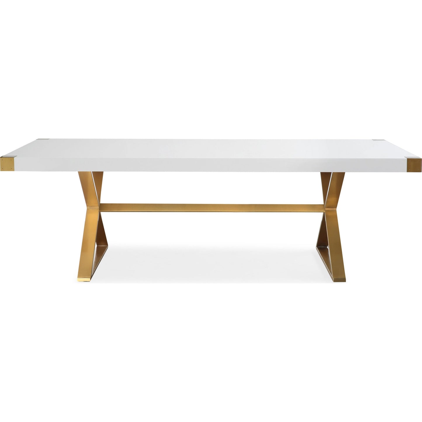 002 S-245242 | Additional Silo | Adeline Dining Table by TOV Furniture in white, gold. Made from mdf, stainless steel in a modern style.
