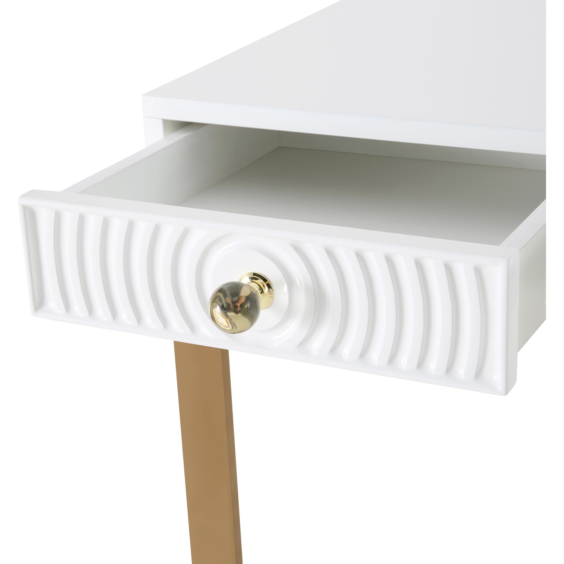 Janie Lacquer Desk by TOV Furniture. Made from mdf in a transitional style.
