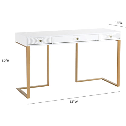 Janie Lacquer Desk by TOV Furniture. Made from mdf in a transitional style.
