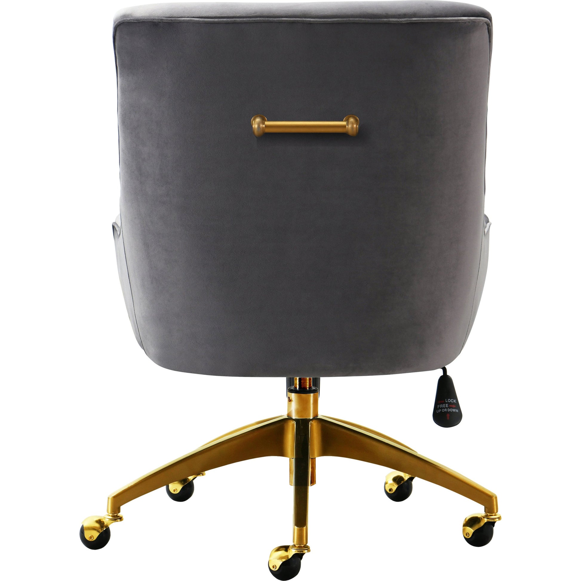 Beatrix Office Swivel Chair by TOV Furniture. Made from velvet, wood, stainless steel in a transitional style.