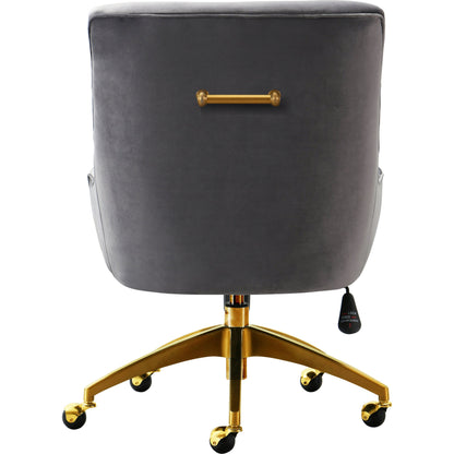 Beatrix Office Swivel Chair by TOV Furniture. Made from velvet, wood, stainless steel in a transitional style.