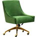 Beatrix Office Swivel Chair by TOV Furniture. Made from velvet, wood, stainless steel in a transitional style.