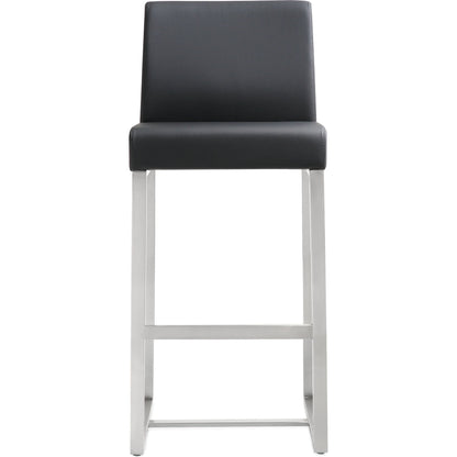 Denmark Steel Counter Stool (Set of 2) by TOV Furniture. Made from stainless steel, eco leather in a modern style.