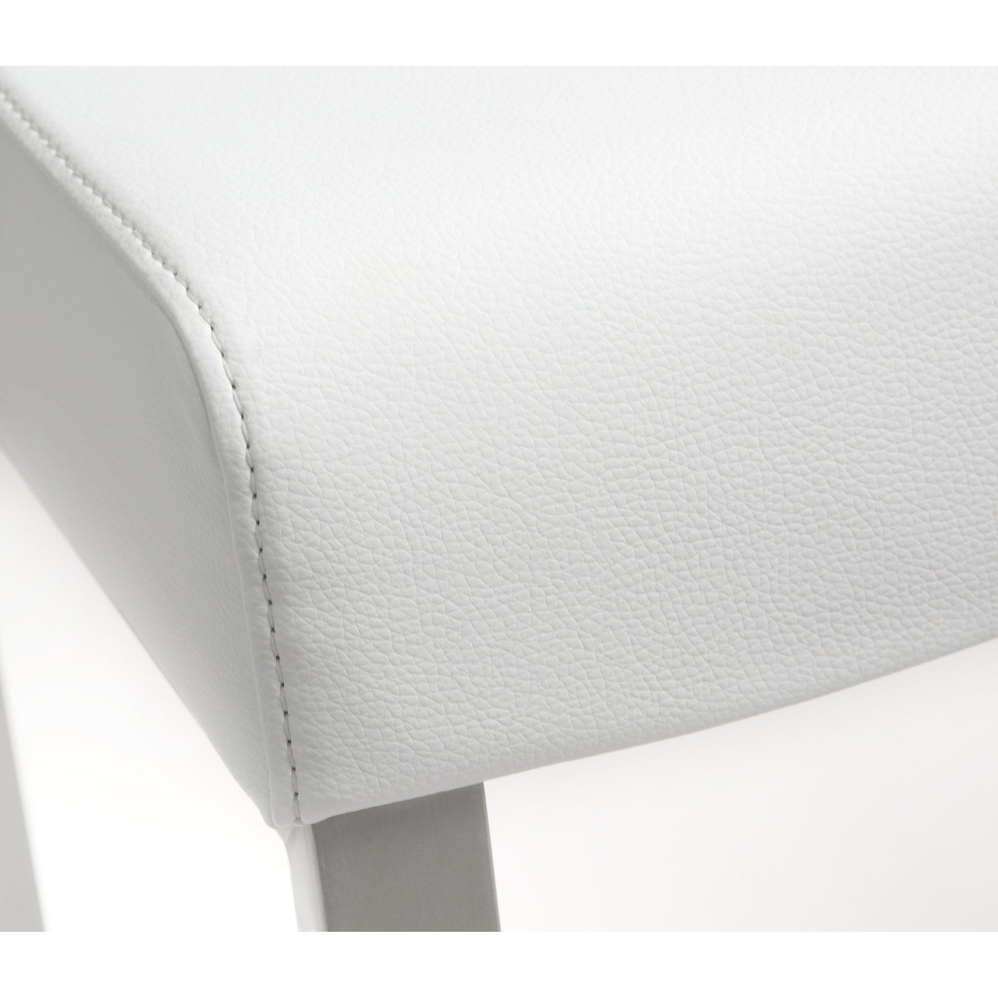 Denmark Steel Counter Stool (Set of 2) by TOV Furniture. Made from stainless steel, eco leather in a modern style.