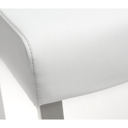 Denmark Steel Counter Stool (Set of 2) by TOV Furniture. Made from stainless steel, eco leather in a modern style.