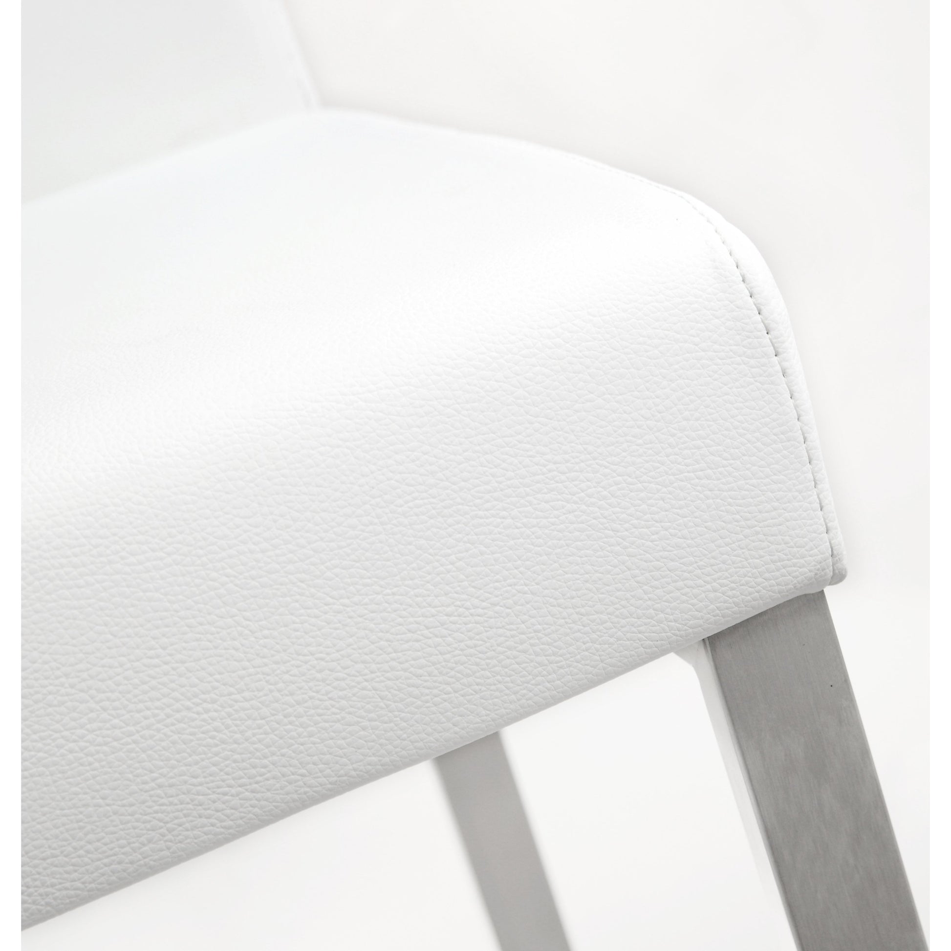 Denmark Steel Counter Stool (Set of 2) by TOV Furniture. Made from stainless steel, eco leather in a modern style.