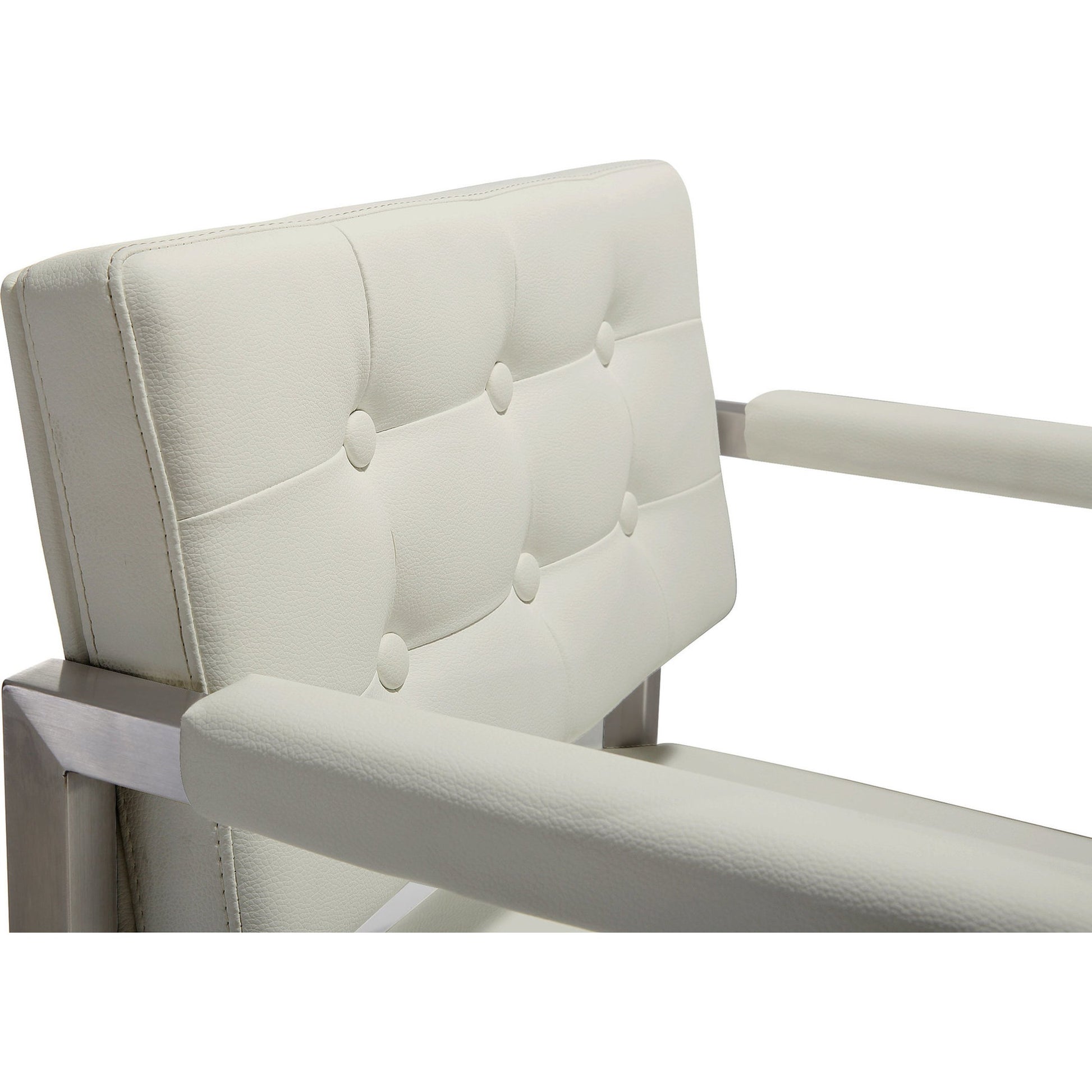 Director Counter Stool by TOV Furniture. Made from stainless steel, eco leather in a modern style.
