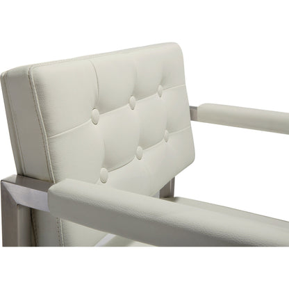 Director Counter Stool by TOV Furniture. Made from stainless steel, eco leather in a modern style.
