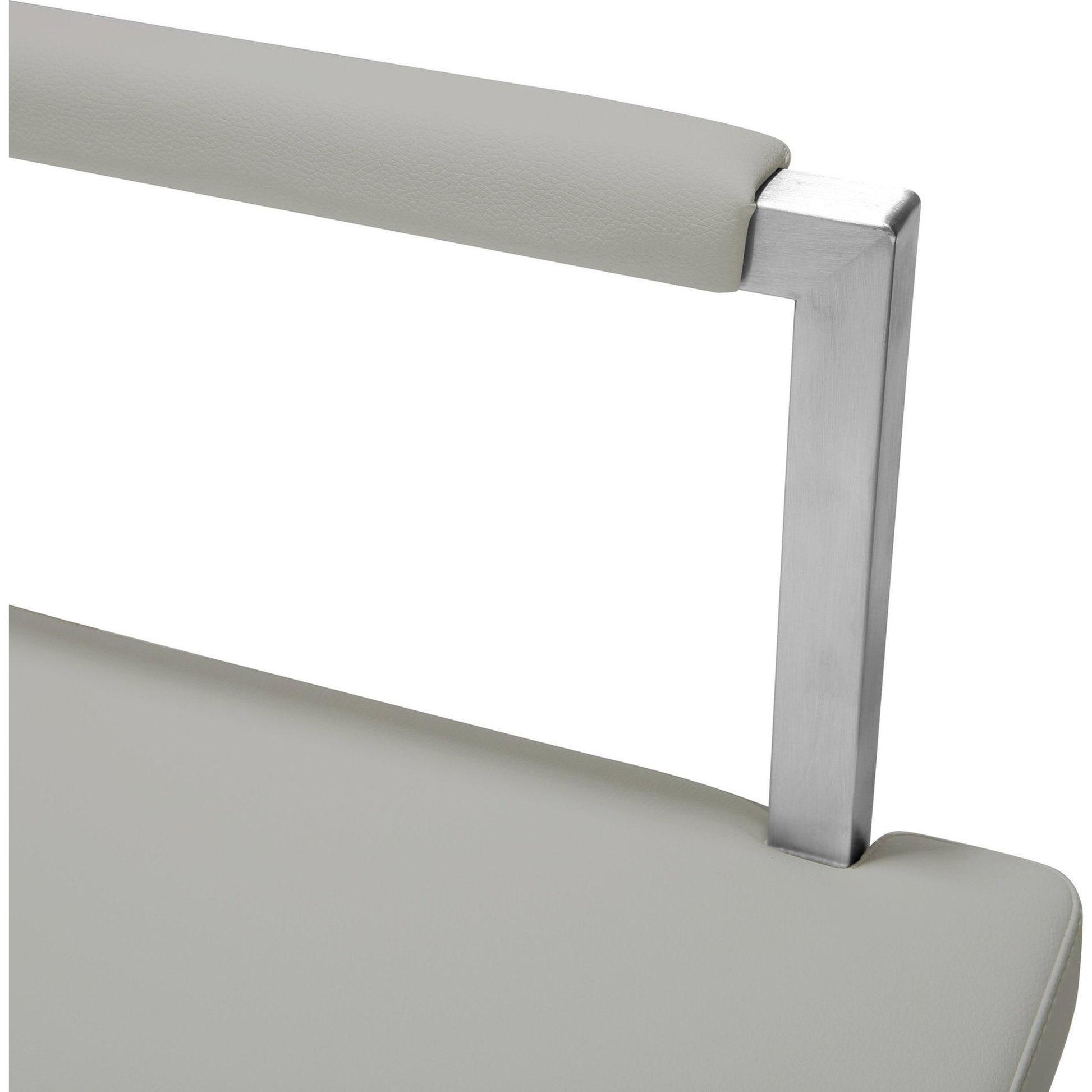 Director Counter Stool by TOV Furniture. Made from stainless steel, eco leather in a modern style.