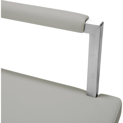 Director Counter Stool by TOV Furniture. Made from stainless steel, eco leather in a modern style.