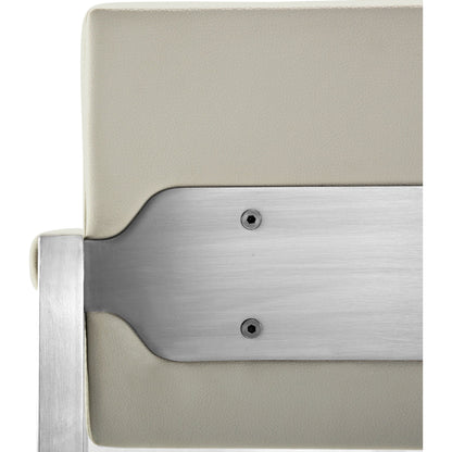 Director Counter Stool by TOV Furniture. Made from stainless steel, eco leather in a modern style.