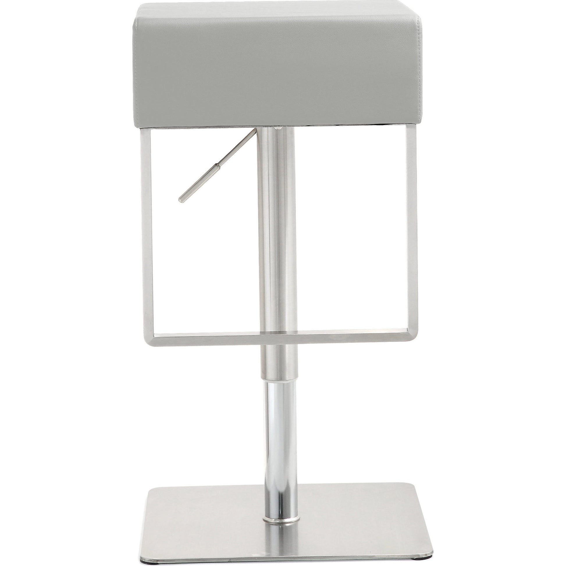Seville Steel Barstool by TOV Furniture. Made from stainless steel, eco leather in a modern style.